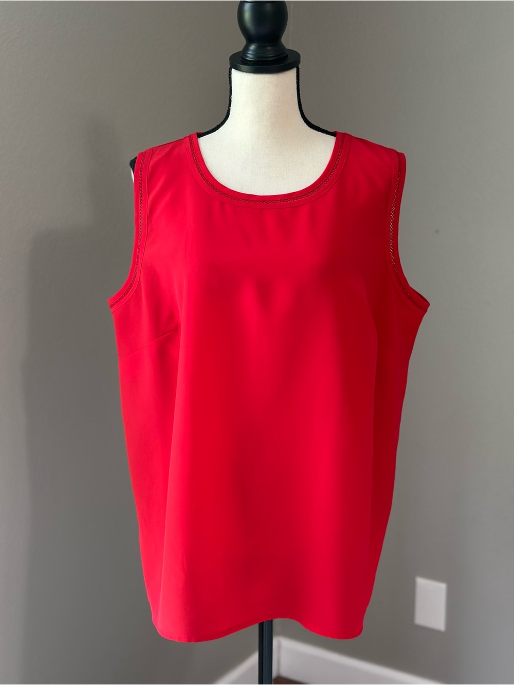 Karen Scott Americana Red Sleeveless Tank Top